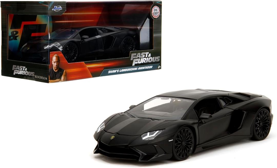 Jada Fast & Furious Shaw's Lamborghini Aventador SV  Die-Cast Vehicle, Opening Doors, Hood & Trunk, 1:24 Scale