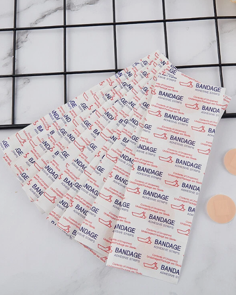 Metal Detectable Blue Fabric Adhesive Bandages, Blue Fabric Bandages for Food Service, Blue Detectable Plasters 1 Pack
