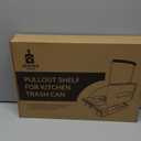 Pull Out Trash Can Under Cabinet Shelf - Under Sink Trash Can Pull Out Slider for 3040 Quart Cans Up to 125 lb - Cabinet Trash Can Pull Out Kit w/Garbage Bag Holder - (Can Not Included)