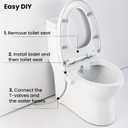 Ultra-Slim Bidet Toilet Attachment, Self-Cleaning Retractable Dual Nozzle (Rear & Feminine Wash), Non-Electric Bidet for Toilet with Adjustable Water Pressure, No Seat Gap, Easy DIY Install (White)