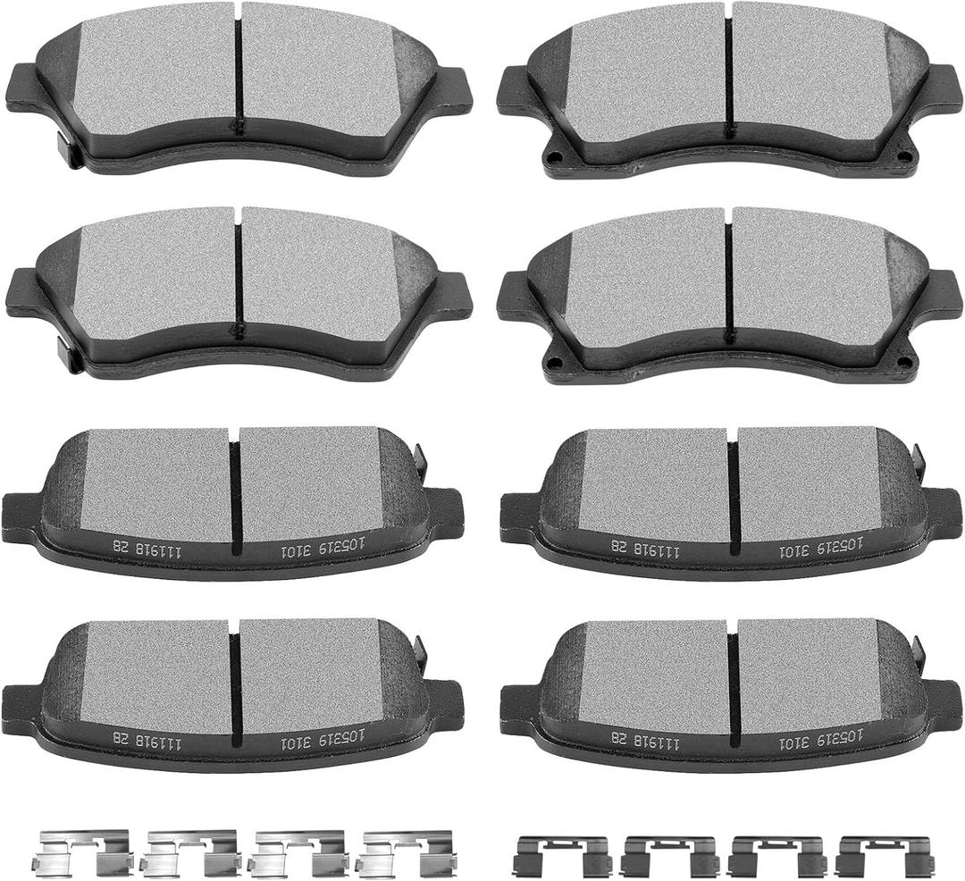 SCITOO D1522 D1468 Front Ceramic Rear Semi-Metal Brake Pad Sets Replacement For Chevrolet Cruze 2011-2015,For Chevrolet Cruze Limited 2016,For Chevrolet Sonic 2013-2016
