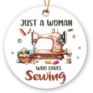 5 x Sewing Gifts for Women 2025, Sewing Christmas Ornament, Xmas Hanging Decor, Quilting Gifts for Xmas Decorations, Christmas Tree Decorations