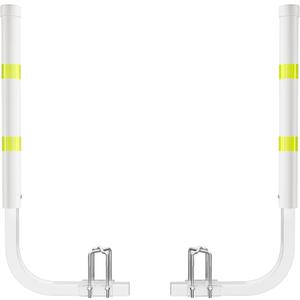 Boat Trailer Guide-ons, 40"/48" Adjustable Galvanized Steel Boat Guide Poles with PVC Pipes & Reflective Tape for Bass Boats, Center Console Boats, Ski Boats & Jon Boats, 2PCS