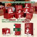 PINNORY Surprise Gift Box Explosion for Money, 18 Bounces Christmas Money Gift Boxes for Cash Pop Up with Gift Bag, Upgraded Elastic Exploding Gift Boxes for Cash, Photos & Notes, Fun Holiday Gift Giving