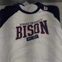 Howard University Bison Regalia White Officially Licensed Raglan Baseball Tee size L