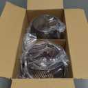 DECORKEY Set of 2 Battery Operated Lamp LED Table Lantern, Brown Metal Cage Cordless Lamps with LED BulbVintage Decorative Outdoor Lantern for Weddings, Parties, Patio, Events for Indoors Shelf Decor