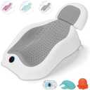 babove Baby Bath Support | Newborn Bathtub,Ideal for Babies Less Than 6 Months Old with Thermometer Baby Bather, Baby tubs for Baby tubs for Newborn Essentials Must Haves-Baby tub (Gray)