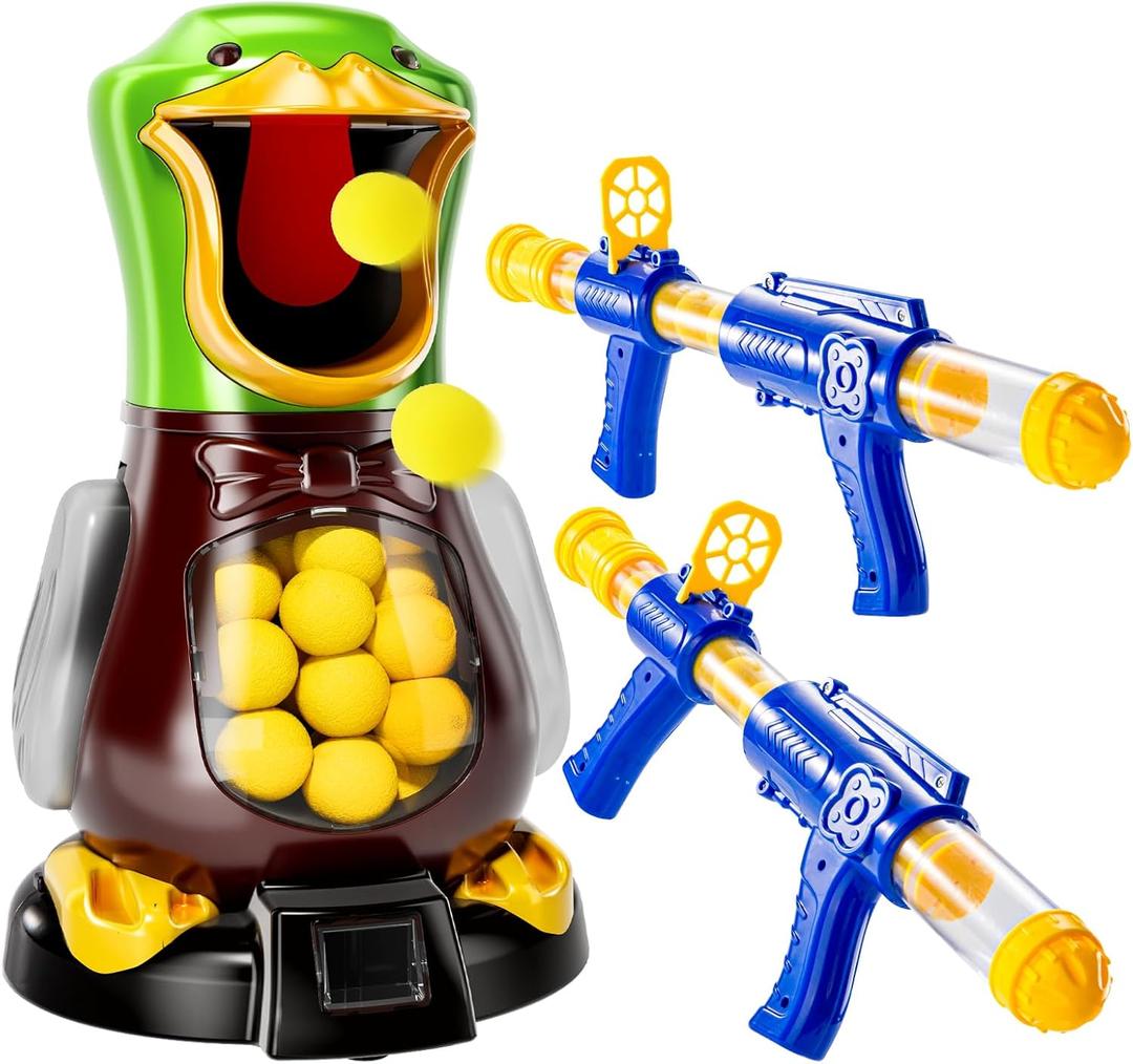 Babyhome Duck Shooting Toys for Kids 3-5 Years, 2 Packs of Foam Shooting Toy with Movable Shooting Game, Interactive Competition Game Gifts for Boys and Girls Ages 6 7 8 9+ Years Old