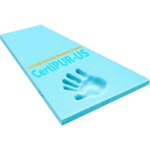 Upholstery Foam, 2.5 High Density Gel Memory Foam, CertiPUR-US Slow Rebound Memory Foam Sheet 72"×24"×1 Inch Foam Padding for Sofa Cushion Chair Seat DIY Crafts