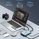 Lemorele MacBook Pro Air Docking Station w/150W Power Adapter, 12 in 2 USB C Laptop Docking Station 2 HDMI 4K@60Hz, 18W PD 3.0 5Gbps, USB C 3.0 & 4 USB 3.0, RJ45 Ethernet SD/TF Audio