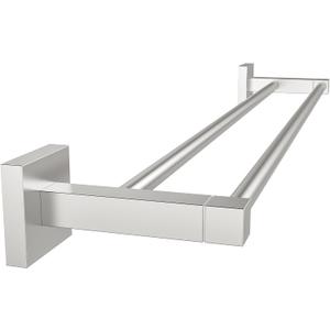 RUACQ Double Towel Bar, 24 Inch Bath Towel Rack for Bathroom, Square Base Hand Towel Holder, 304 Stainless Steel Towel Hanger Wall Mounted,Heavy Duty(Brushed Nickel)