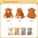 SuzziPals 5-in-1 Highland Cow Stuffed Animals with Babies Inside, 5PC Set Highland Cow Plush Mommy & 4 Babies, Soft Plushies Decor, Cute 3 to 8 Year Old Girl Gifts, Imaginative Play Toy (Cows), 7 inches x 7 inches x 17 inches