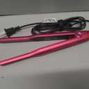Terviiix Mini Flat Iron and Hair Straightener for Short Hair, Edges, and Pixie Cut - 3/10 Inch Skinny Pencil Straightener for Black Women's Baby Hair, LCD Digital Display, Dual Voltage, Pink