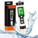 Hydrogen Water Tester 4 in 1 PH,H2,ORP&Temp,pH Meter ORP Meter Hydrogen Tester for Water with ATC & Backlight, Accurate Hydrogen Water ppb/ppm Meter
