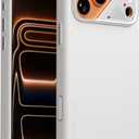 Aulumu A17 Vegan Leather CoolHyper iPhone 17 Pro Max Case | Camera Control | with Cooling Fins | Luxury Comfort | Compatible with MagSafe | Complete Wrap-Around - White