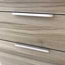 Jetland Cabinets Drawers Edge Pulls - 8-Pack, 6" Overall Length, Brushed Nickel, Concealed Tab Pulls for Kitchen Garage Cabinet Drawers, PW5018BS150L