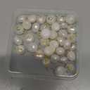 40 Pieces Pearl Charm Pendant Natural Keshi Pearl Pendants Oval Pearl Charm with Brass Loops for Jewelry Necklace Earring Bracelet Making Crafts