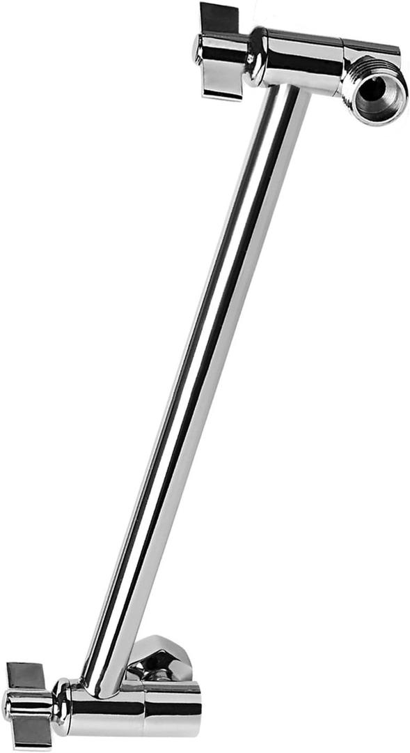 Blue Ocean 11 Inch Shower Arm SA001 Universal Adjustable Height Solid Brass Shower Head Extension Arm, Anti-leak & Rust-Proof