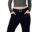 REORIA Long Sleeve Shirts for Women 2024 Fall Fashion Square Neck Basics Y2K Crop Tops Layering Slim Fitted Top, XL
