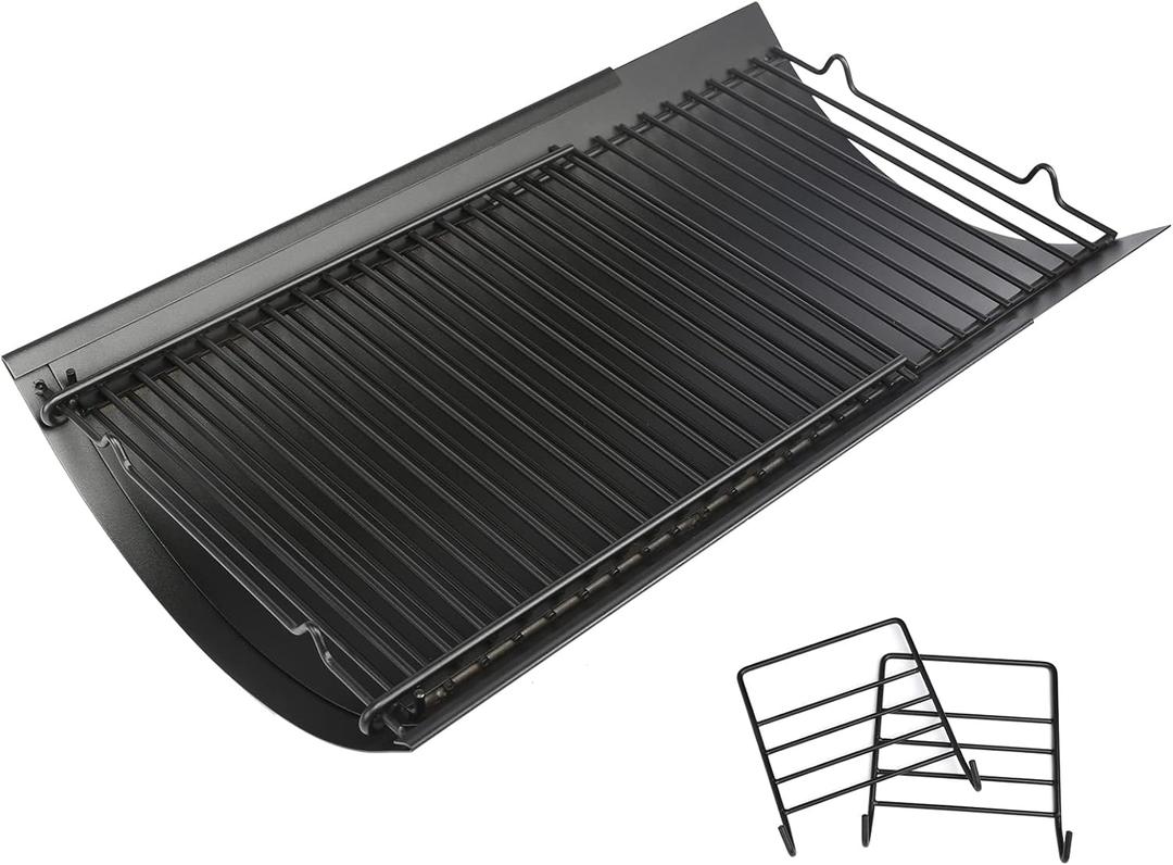 Uniflasy 23.62" to 35.43" Adjustable Ash Pan Replacement for Chargriller 5050 1224 5072 5650 1324 2121 2222 2123 E1224, Fit Oklahoma Joes Charcoal Grills, Royal Gourmet, Charbroil Replacement Part