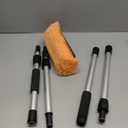 72" Car Wash Brush with Long Handle, Flow-Thru Soft Bristle Car Washing Brush with Extendable Handle and Hose Attachment and On/Off Switch for Car, RV, SUV, Truck, Boat, House Siding (70", Orange)