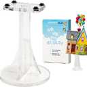 IMPRESA Acrylic Display Stand - Compatible with Lego Up House 43217 - 4.5 x 2.9 In Clear Acrylic Case - Floating Effect Riser & 360-Degree View for Up House Display