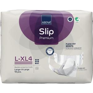 Abena Slip Flexi-Fit Premium Incontinence Briefs, Level 4, (Medium to Extra Large), Large/Extra Large, 18 Count
