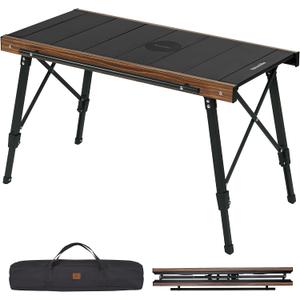 Naturehike IGT Camping Table, Height Adjustable, Expandable Cooking Area, Upgraded