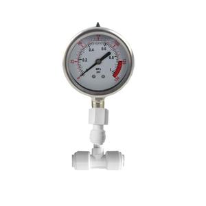 Water Pressure Gauge Oil Filled Stainless-Steel 2-1/2" Dial Size Dual-Scale with 1/4" Lower Mount for RO System(0-1kg(MPa)/0-150psi)