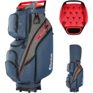 15 Way Golf Cart Bag with Rubber Grip Organize Top and 12 Pckets