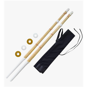 Set of 2 Kendo Shinai - 47 Inch Samurai-Themed Decor Prop, with Carry Bag, Size 39 - for Decor, Cosplay, Display, Gift