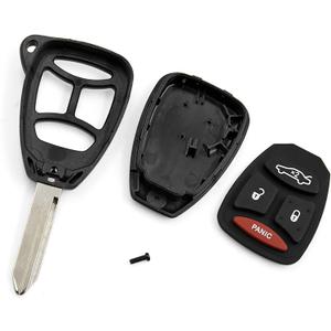 Motoforti Car Key Fob Remote Control Case, Keyless Entry Cover, for Jeep Grand Cherokee 2005-2007, 4 Buttons, Plastic, KOBDT04A, Black