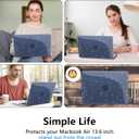 AKIT Compatible with MacBook Air 13 inch Case Sparkly 2025 2024-2022 M4 M3 M2 A3240 A3113 A2681, Glossy Glitter [Anti-Cracking] Hard Shell Laptop Case Cover for MacBook Air 13.6 inch 2025, Haze Blue