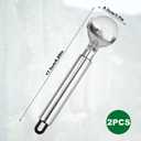 4 x 2pcs Spoon Cactus Peeler, Stainless Steel Cuchara Pelador de Nopales Multi-Function Pelador de Nopales Cactus Peeler Tool Chinese Noodle Cutter for Kitchen Gadgets Accessory