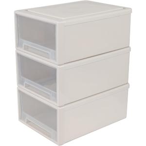 18 Quart Plastic Compact Stacking Storage Drawers, Stackable Plastic Drawers Organizer, 3 Packs