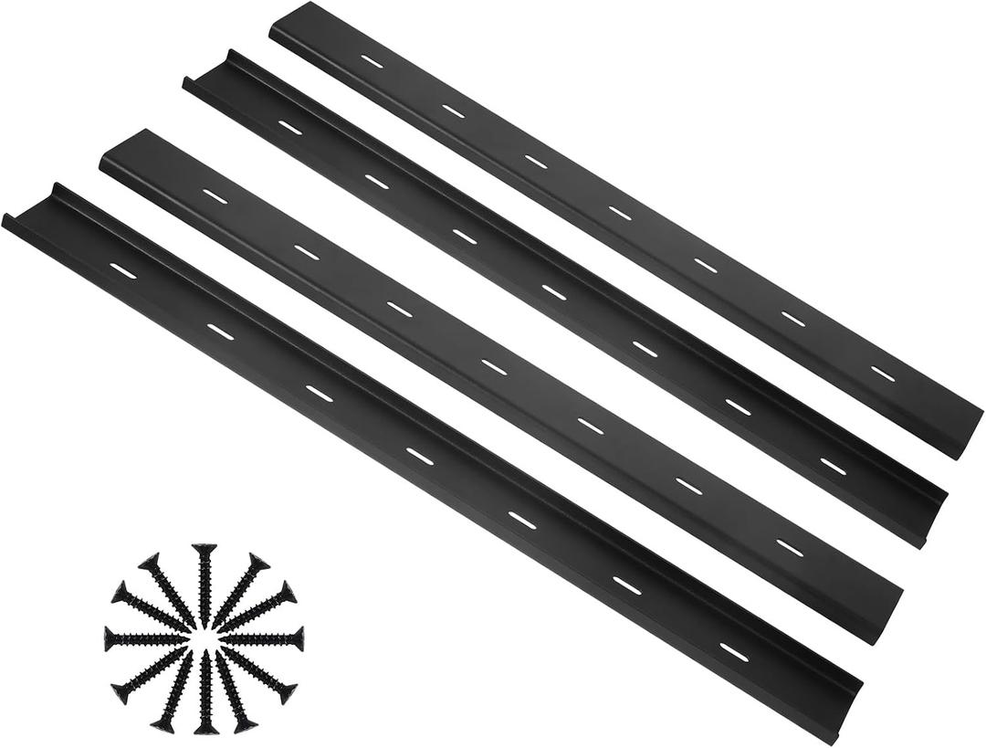 Set of 4 C Channel Steel Support for Table Top Live Edge Slab, 36" x 1/2" Leg Hidden Metal Support Bracing C Channel Bracket with Screws for Woodworking or DIY Projects, 36 Inch