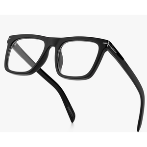 Gleyemor Blue Light Glasses for Men Women Trendy Square Frame Blue Light Blocking Lens Computer Glasses