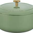 Ballarini Bellamonte Cast Iron Dutch Oven with Lid 4.25-qt, Serves 3-4, Saggio Green