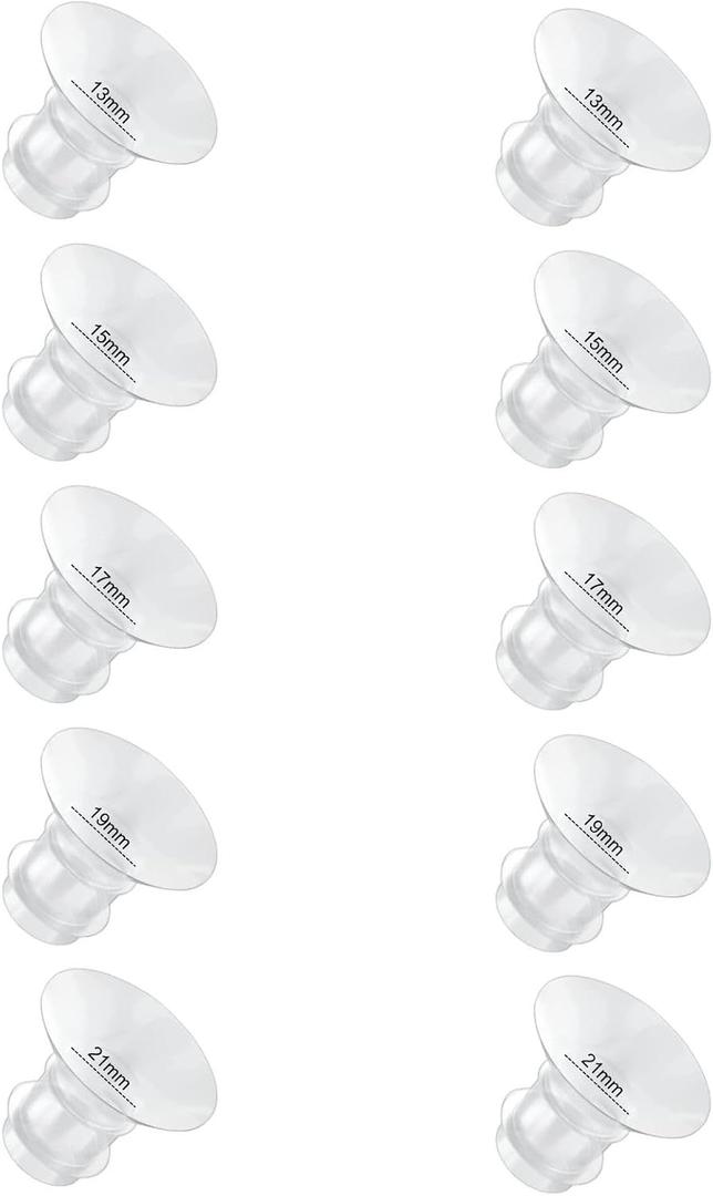 Flange Inserts 13/15/17/19/21mm 14PC Compatible with Momcozy S12 pro/S9 pro/S9/S10/S12/Medela/TSRETE/Spectra/Bellababy etc 24mm Wearable Breast Pump, Reduce 24mm Tunnel Down to Correct Size