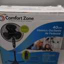 Comfort Zone Stand Fan, 16 inch Pedestal Fan for Bedroom, 3 Speed Floor Fan, 90 Degree Oscillation, Adjustable Height, Adjustable Tilt, Oscillating Air Circulator, Quiet Fan for Home or Office, Black