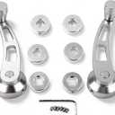 Car Window Handle, 2PCS Vintage Door Handle Set Window Crank Handle Winder Billet, Auto Window Handle Riser Winder Crank Handle Set Car Accessory for Older