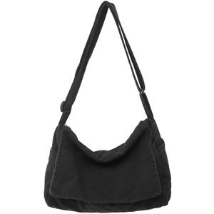 Canvas Messenger Bag Large Messenger Bags for Women Men Casual Canvas Crossbody Shoulder Bag with Multiple Pockets
