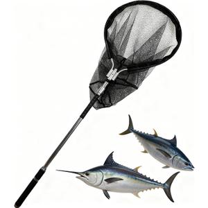 Stainless Steel Heavy-Duty Landing Net - Ultra-Strong, Rustproof & Durable for Freshwater/Saltwater/Tournament Fishing | Must-Have Gear for Anglers