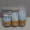 Flameless Pillar Candles with Remote, Moving Flame with Blue Hue, Coastal Decorative Battery Operated Candle Set for Farmhouse Beach Fall Decor, Party Wedding Xmas Bathroom Decor