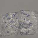 50 Pcs 3ml Sealed Sterile Empty Vials with Self Healing Injection Port Clear Glass Empty Vials with Plastic-aluminum Flip Cap and Rubber Injection Stoppers Flat Bottom Lab Vial (Blue Lid)