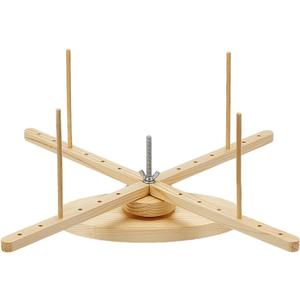 BENECREAT Portable Amish Style Yarn Swift Winder, Desktop Standing Needlecraft Finishing Tool with Oval Base for Wool, Yarn and Embroidery Thread