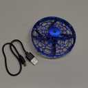 Hand Operated Flying Toy Drone for Kids, 360 Hands Free Motion Sensors Mini Drone with Cool LED Lights, Easy Indoor Small UFO Toy Flying Ball Drone for 6 7 8 9 10+ Year Old Boys and Girls (Blue)