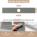 Faucet Mat for Kitchen Sink, 23.6" Diatomite Stone Drying Mat For Kitchen Counter, Prevents Moisture, Super Absorbent, Quick Drying Sink Splash Guard for Bathroom (Light Gray)