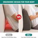 TANYOO Back Support Pillow for Recliner Soft Dual Layer Lumbar Support Pillow with Shredded Memory Foam Ergonomic Orthopedic Couch Lumbar Cushions for Elderly Lower Back Pain Relief Brown, Medium