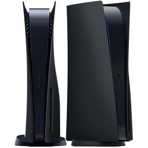 Joso Faceplate for PS5 Disc Edition, Anti-Scratch Dustproof Case Replacement, Cover Skin Compatible with PS5 Console with a Disc Drive, Plates for PS5 Accessories, Easy Installation - Black